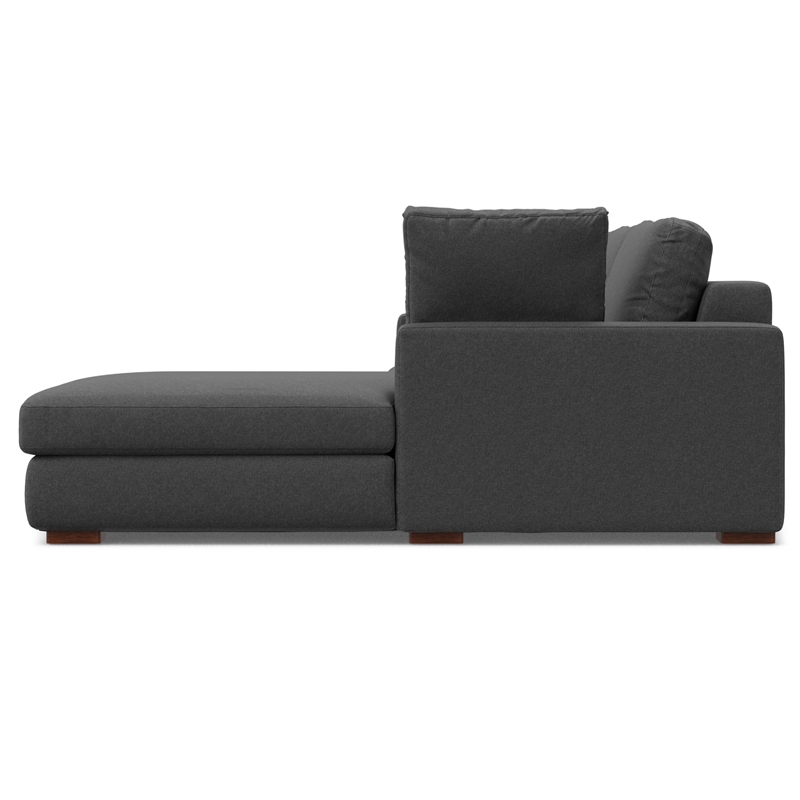 Pemberly Row Right-Facing Sectional Sofa in Pebble Gray Performance Fabric