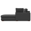 Pemberly Row Right-Facing Sectional Sofa in Pebble Gray Performance Fabric