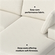 Pemberly Row Right-Facing Sectional Sofa in Cream Performance Fabric