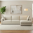 Pemberly Row Right-Facing Sectional Sofa in Cream Performance Fabric