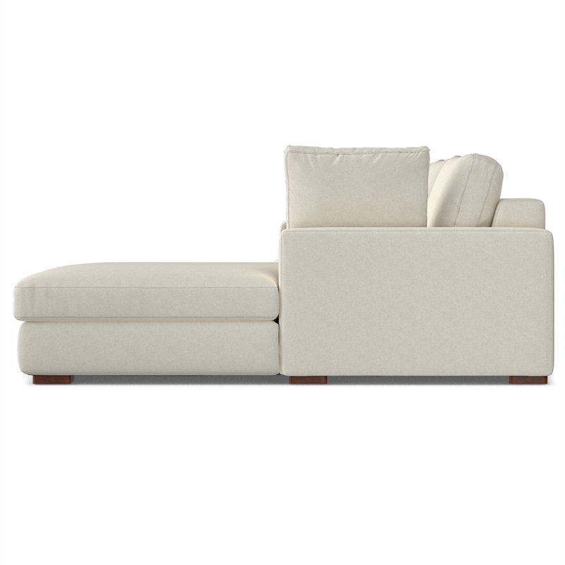 Pemberly Row Right-Facing Sectional Sofa in Cream Performance Fabric