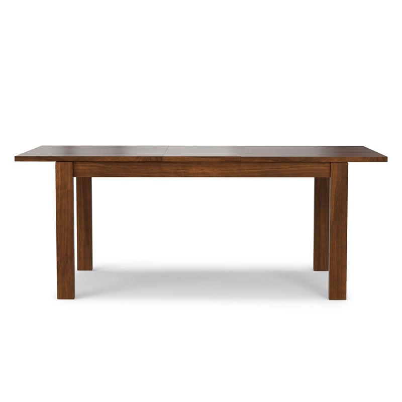 Pemberly Row Transitional Extendable Dining Table in Walnut Veneer