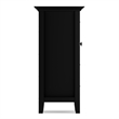 Pemberly Row 4-Drawer Storage Cabinet with Adjustable Shelves in Black