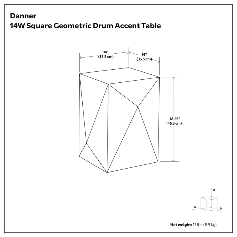 Pemberly Row Contemporary Cast Aluminum Side Table in Graphite Finish