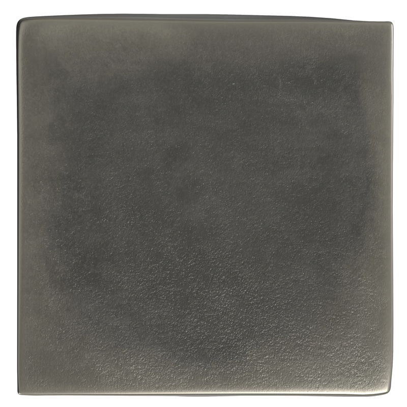 Pemberly Row Contemporary Cast Aluminum Side Table in Graphite Finish
