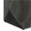 Pemberly Row Contemporary Cast Aluminum Side Table in Graphite Finish
