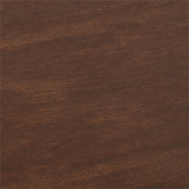 Pemberly Row Mango Wood Round Arch Coffee Table in Walnut Brown