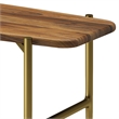 Pemberly Row 46 in Wide Acacia Hardwood Bench with Antique Brass Finish