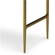 Pemberly Row 46 in Wide Acacia Hardwood Bench with Antique Brass Finish