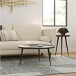 Pemberly Row 30 in Metal Coffee Table in Cognac Finish with Tray Top