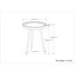 Pemberly Row 18 in Metal Round Side Table in Cognac Finish with Tray Top