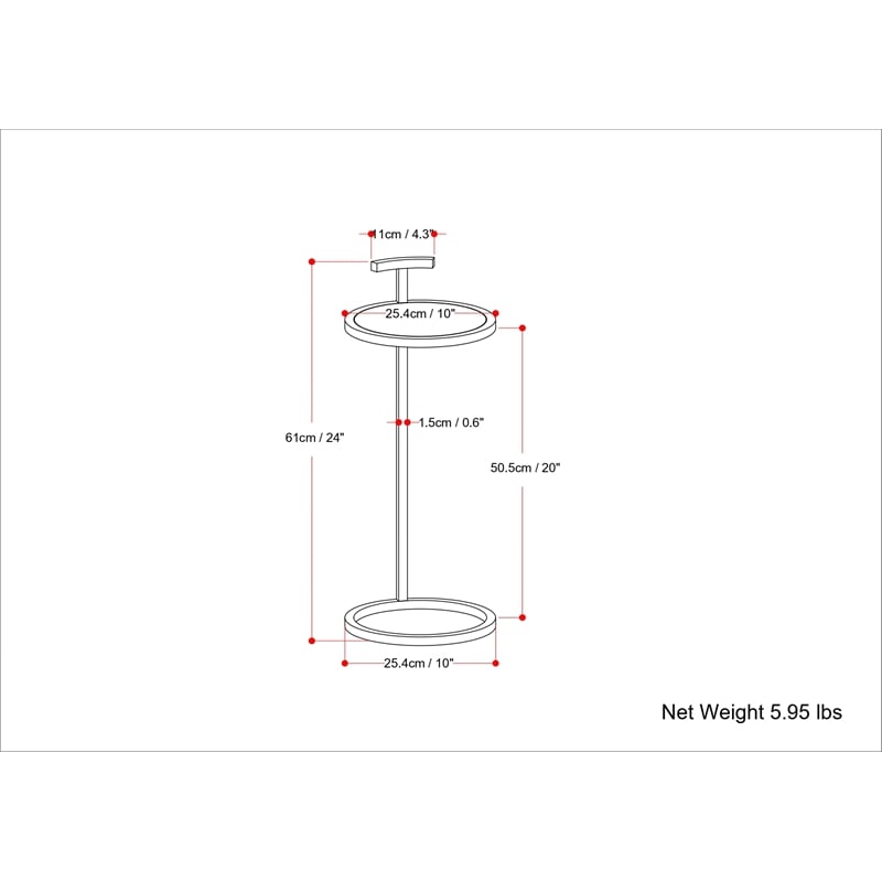 Pemberly Row 10 in Wide Metal C Side Table in White Marble and Gold