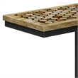 Pemberly Row 11 in Wide Metal C Side Table in Natural Finish