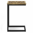 Pemberly Row 11 in Wide Metal C Side Table in Natural Finish