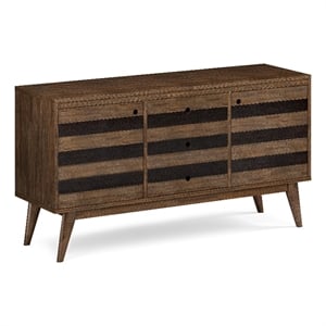 Pemberly Row 60&quot Sideboard Buffet in Rustic Aged Brown Wood