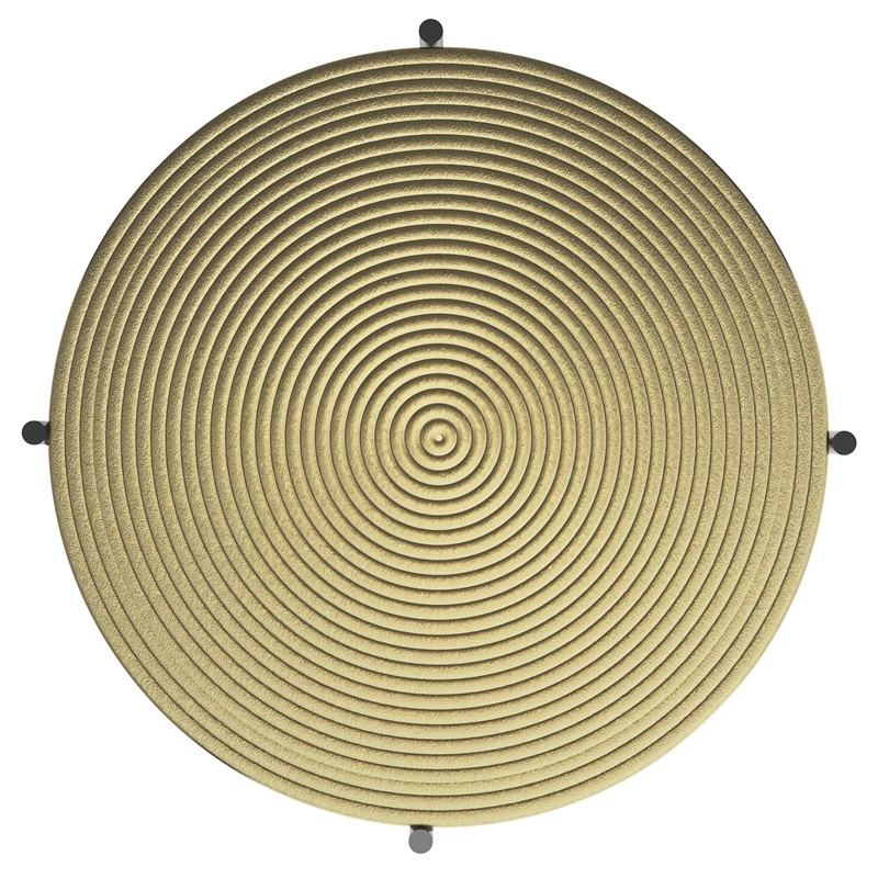 Pemberly Row 17 Inch Metal Side Table in Gold and Brass with Spiral Detail