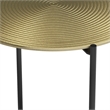 Pemberly Row 17 Inch Metal Side Table in Gold and Brass with Spiral Detail