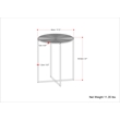 Pemberly Row 17 Inch Metal Side Table in Gold and Brass with Spiral Detail