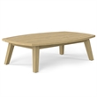Pemberly Row 4Pc Outdoor Patio Set in Natural Fabric with Teak Finish