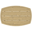 Pemberly Row 4Pc Outdoor Patio Set in Natural Fabric with Teak Finish