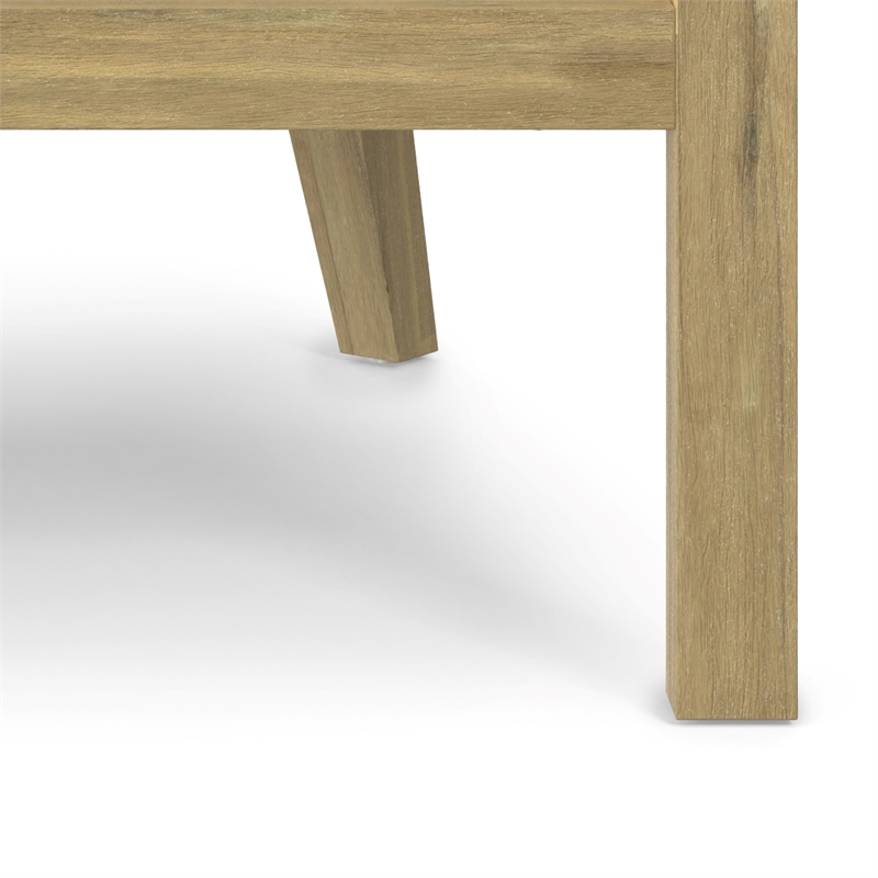 Pemberly Row 4Pc Outdoor Patio Set in Natural Fabric with Teak Finish