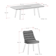Pemberly Row 7-Piece Outdoor Extendable Dining Set in Grey with Acacia Wood