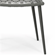 Pemberly Row Outdoor Dining Chair Set of 2 with Woven Rope in Gray