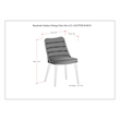 Pemberly Row Outdoor Dining Chair Set of 2 with Woven Rope in Gray