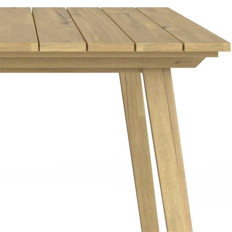 Pemberly Row Contemporary 7 Piece Outdoor Dining Set in Taupe Finish