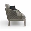 Pemberly Row 75 in Outdoor Sofa in Sand Drift Fabric with Acacia Wood Base