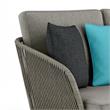 Pemberly Row 75 in Outdoor Sofa in Sand Drift Fabric with Acacia Wood Base
