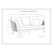 Pemberly Row 75 in Outdoor Sofa in Sand Drift Fabric with Acacia Wood Base