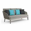 Pemberly Row 75 in Outdoor Sofa in Sand Drift Fabric with Acacia Wood Base