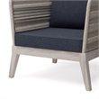 Pemberly Row Contemporary Patio Chair with Slate Grey Cushions