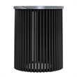 Pemberly Row Metal Accent Table with Black Marble Top and Black Base