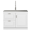 Pemberly Row 46-Inch Utility Sink and Cabinet in Pure White