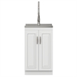Pemberly Row 20-Inch Utility Sink and Cabinet in Pure White