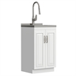 Pemberly Row 20-Inch Utility Sink and Cabinet in Pure White