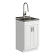 Pemberly Row 20-Inch Utility Sink and Cabinet in Pure White