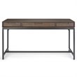 Pemberly Row Solid Rubberwood Industrial Desk Walnut Brown 60