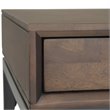 Pemberly Row Solid Rubberwood Industrial Desk Walnut Brown 60