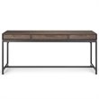 Pemberly Row Solid Rubberwood Industrial Desk Walnut Brown 72