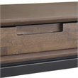 Pemberly Row Solid Rubberwood Industrial Desk Walnut Brown 72
