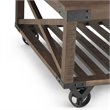 Pemberly Row Mango Wood Square Coffee Table in Distressed Dark Brown