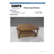 Pemberly Row Mango Wood Square Coffee Table in Distressed Dark Brown