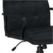 Pemberly Row Adjustable Swivel Office Chair in Distressed Blue Faux Leather