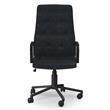 Pemberly Row Adjustable Swivel Office Chair in Distressed Blue Faux Leather