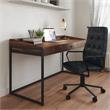 Pemberly Row Adjustable Swivel Office Chair in Distressed Blue Faux Leather