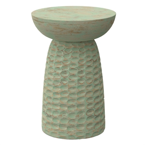Pemberly Row 13 in Wide Mango Wood Accent Table in Green Wash Finish