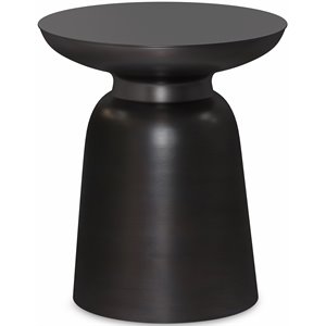 Pemberly Row 17&quot Metal Accent Table in Antique Copper Finish